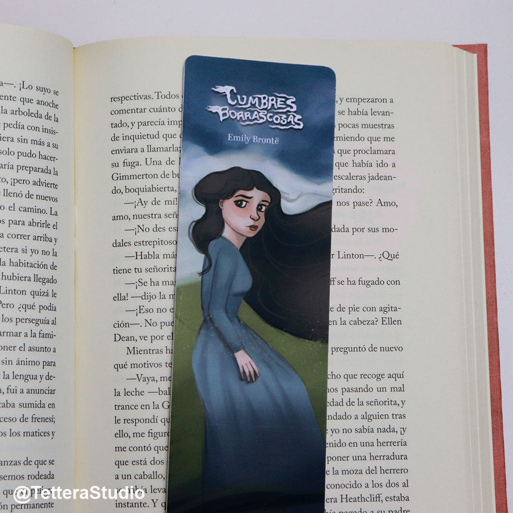 🌫️ Separador de Libros – Catherine | Inspirado en Cumbres Borrascosas 🖤📖 - TetteraStudio