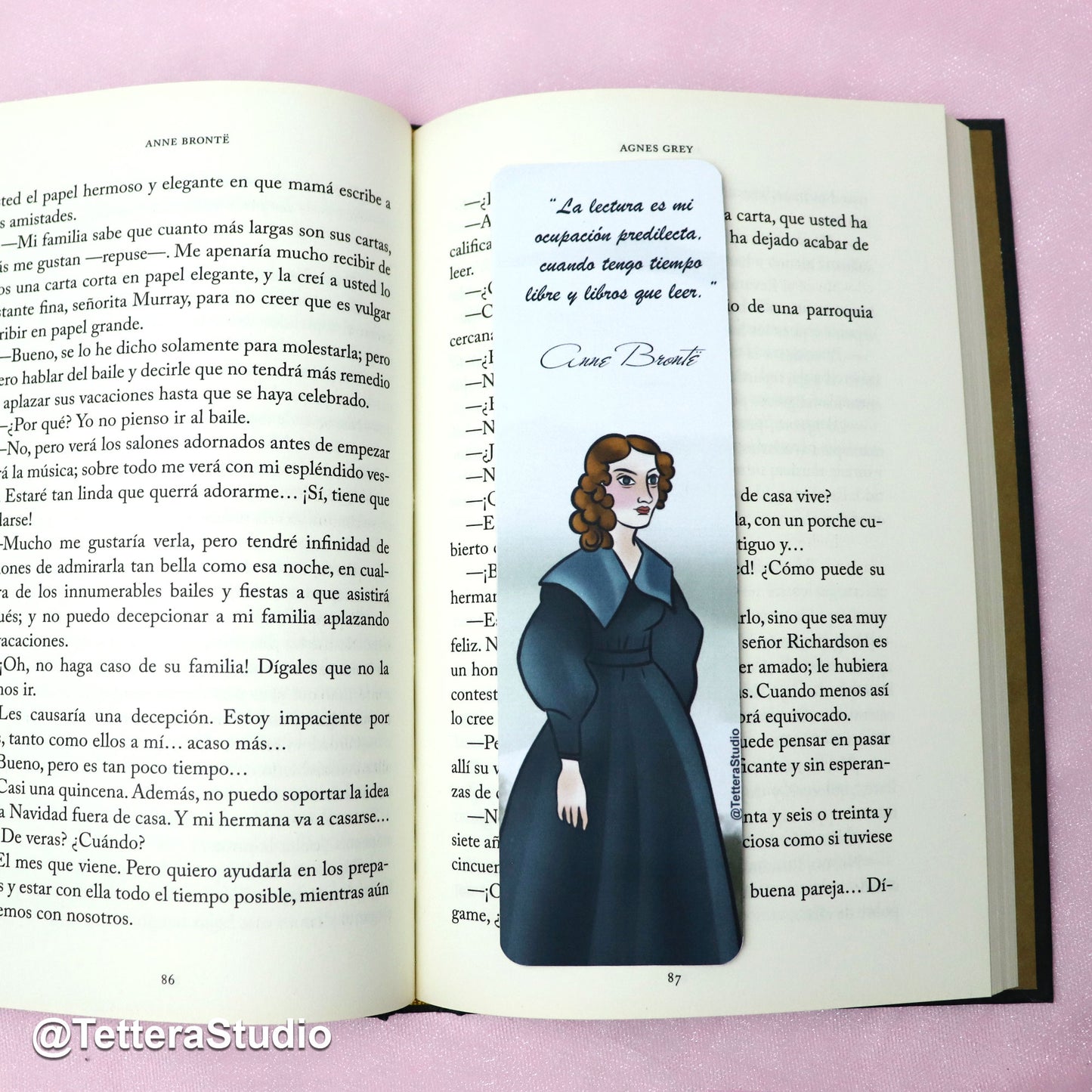 🍂 Separador de Libros – Anne Brontë | Homenaje a una Escritora Inolvidable 📖🖋️