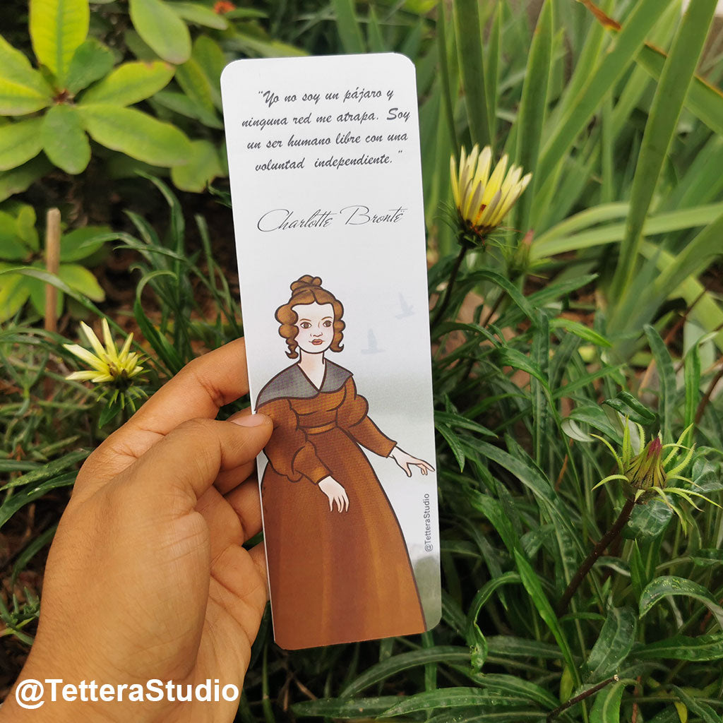 📖 Separador de Libros – Charlotte Brontë | Inspirado en la autora de Jane Eyre 🕯️✨ - TetteraStudio