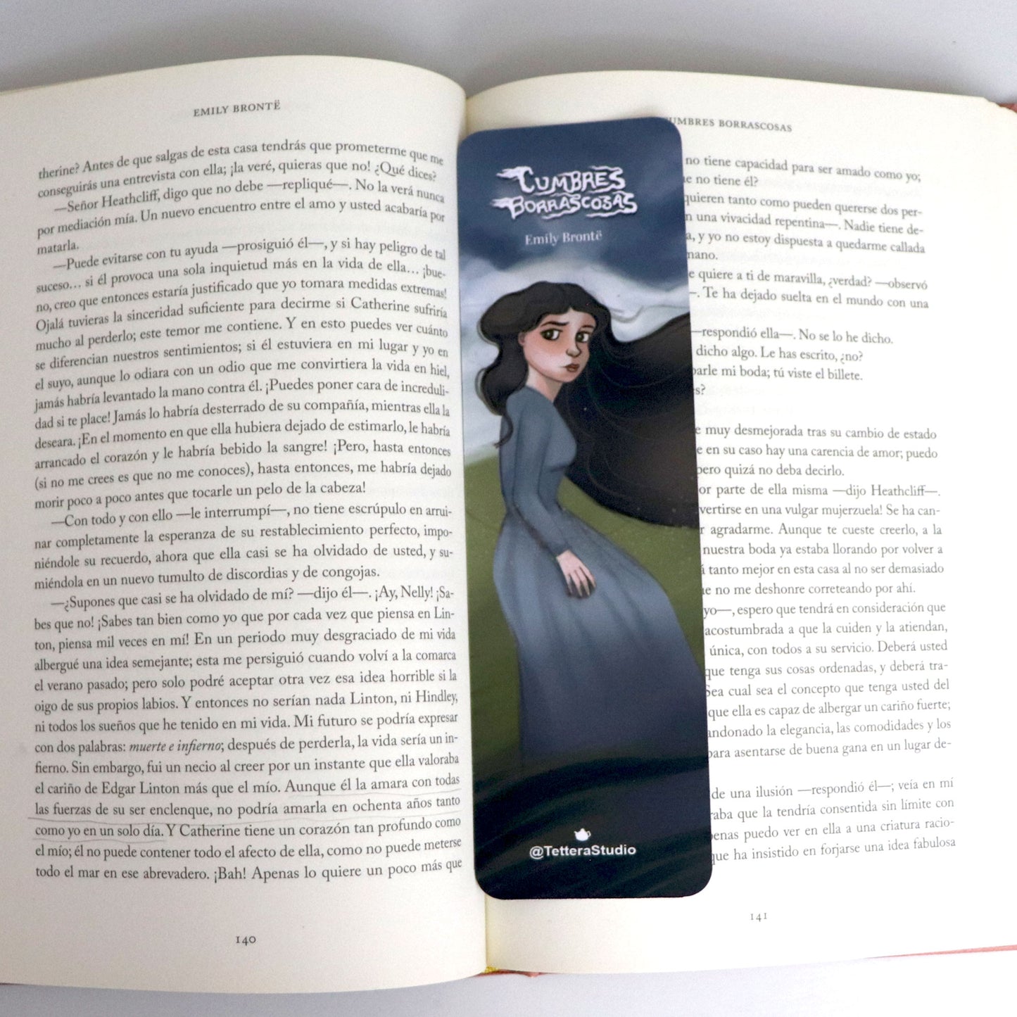 🌫️ Separador de Libros – Catherine | Inspirado en Cumbres Borrascosas 🖤📖 - TetteraStudio
