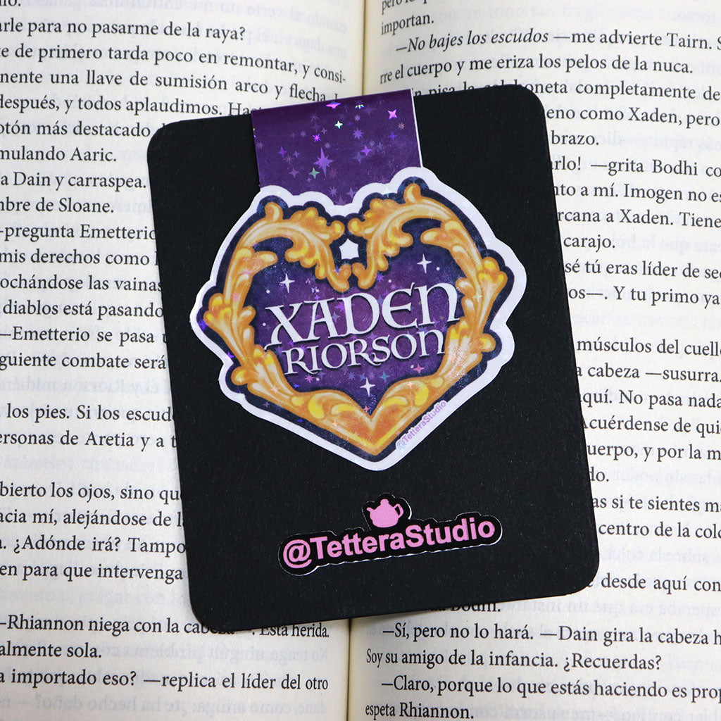 🖤 Separador Magnético – Corazón Xaden | Inspirado en Alas de Sangre ⚔️📚 - TetteraStudio