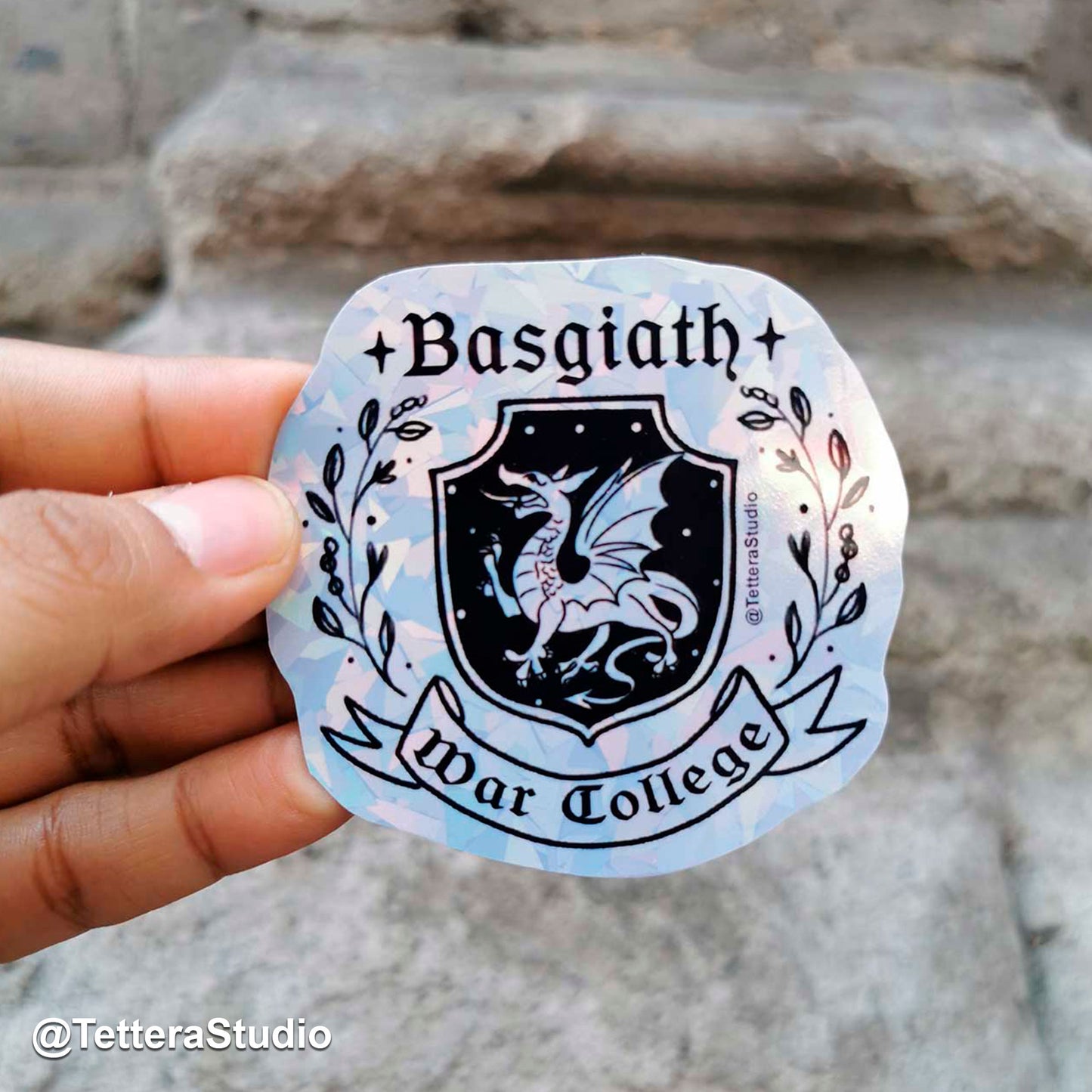 🐉 Sticker "Basgiath War College" – Inspirado en la saga Alas de Sangre | Ideal para fans de romantasy y fantasy dark