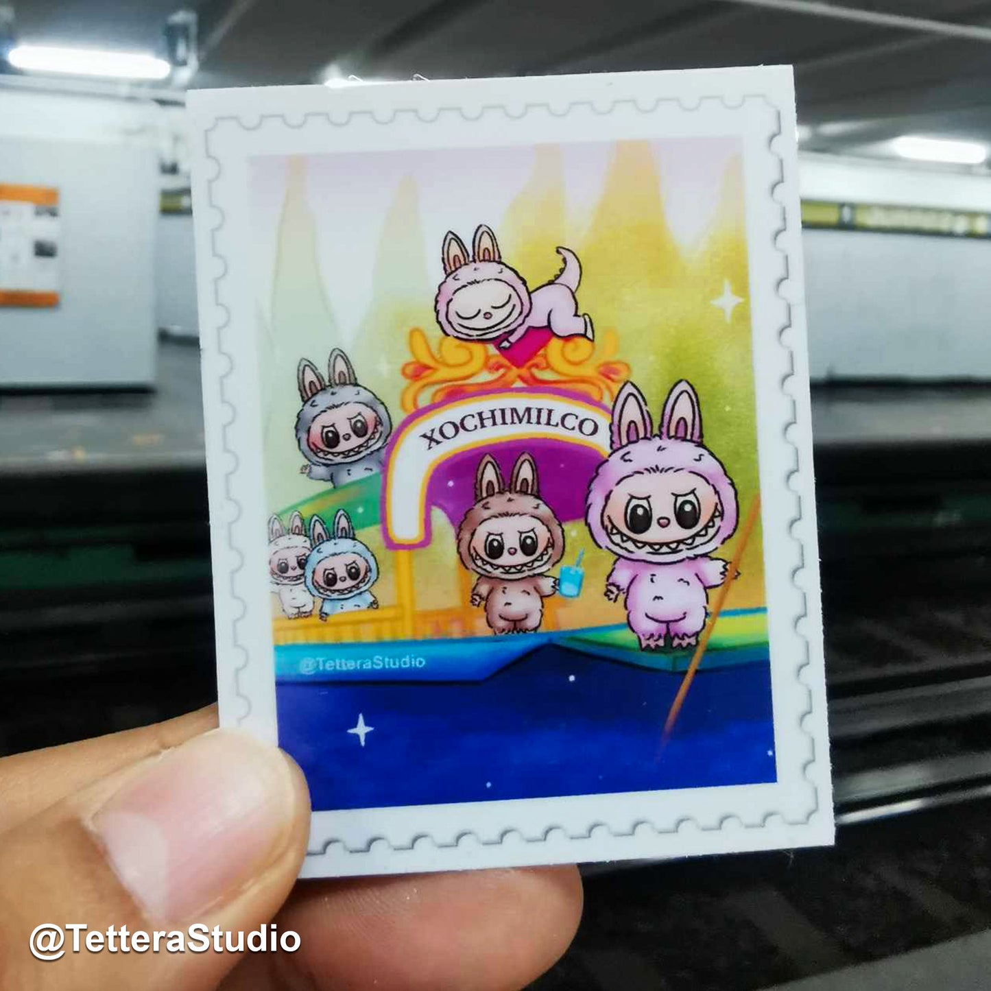 🌆 Sticker Vinil Labubu en CDMX – Fan Art