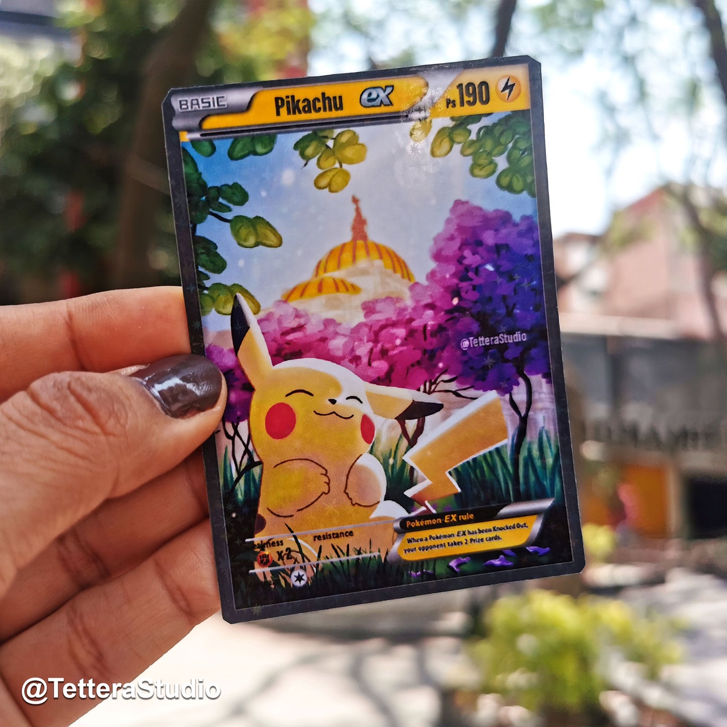 Tarjeta Coleccionable Fan Art | Pikachu en Bellas Artes – Estilo Pokémon