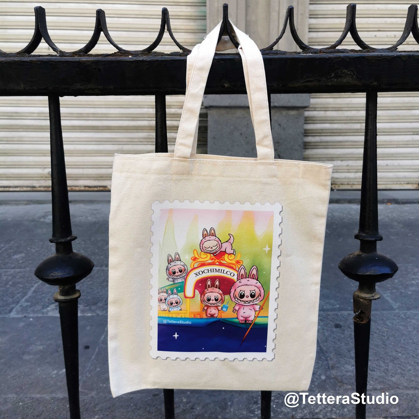 Tote bag Labubus Xochimilco - TetteraStudio