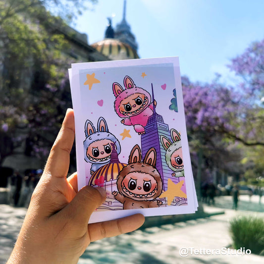 Postal Labubu Torre Latinoamericana - TetteraStudio