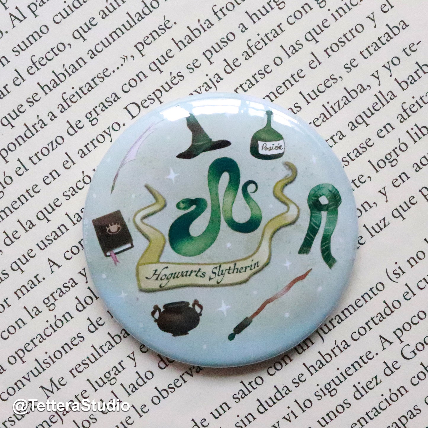 🐍 Pin Slytherin – Ambición con estilo mágico 💚✨
