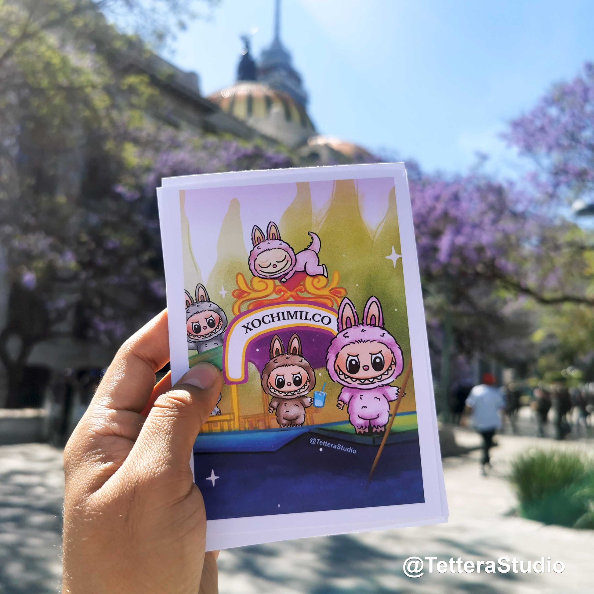Postal Labubu Xochimilco - TetteraStudio