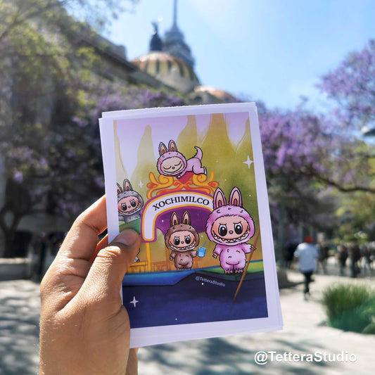 Postal Labubu Xochimilco - TetteraStudio