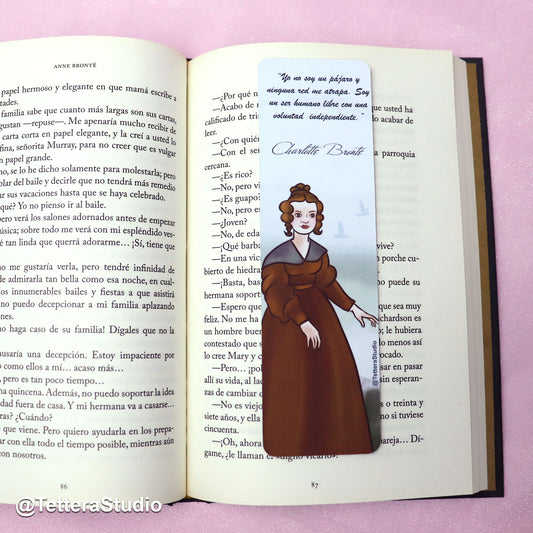 📖 Separador de Libros – Charlotte Brontë | Inspirado en la autora de Jane Eyre 🕯️✨