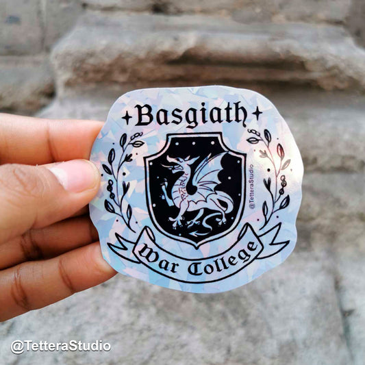 🐉 Sticker "Basgiath War College" – Inspirado en la saga Alas de Sangre | Ideal para fans de romantasy y fantasy dark