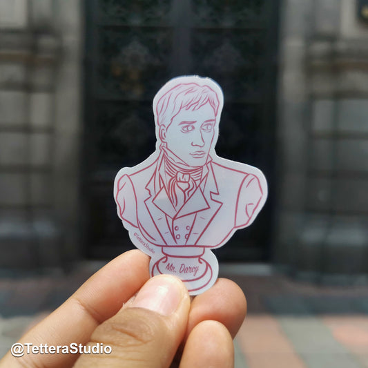 🎩 Sticker "Mr. Darcy" – Escultura Inspirada en Orgullo y Prejuicio