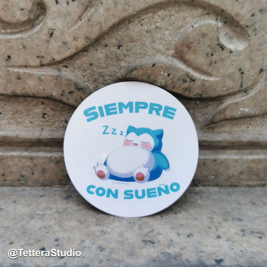 💤 Sticker Snorlax "Siempre con sueño" – Fan Art Pokémon para Amantes del Sueño