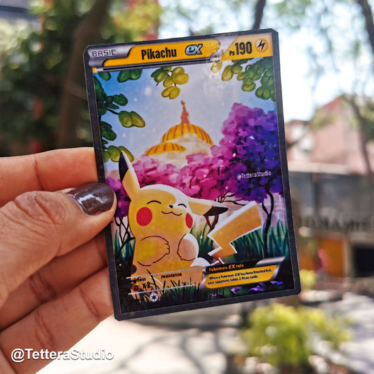 Tarjeta Coleccionable Fan Art | Pikachu en Bellas Artes – Estilo Pokémon